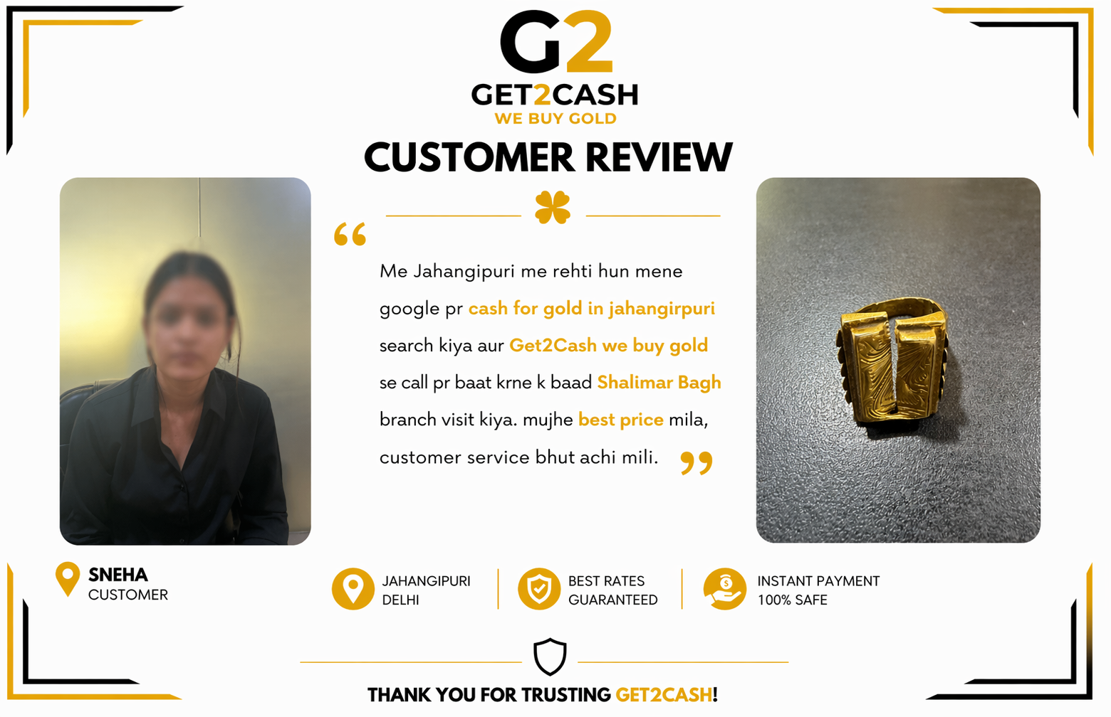 Sell Gold in Paschim Vihar